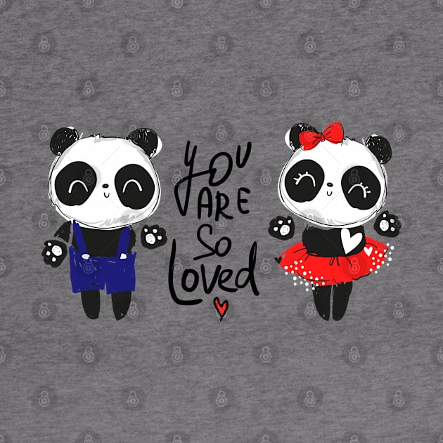 Panda Couple Loved by Mako Design 